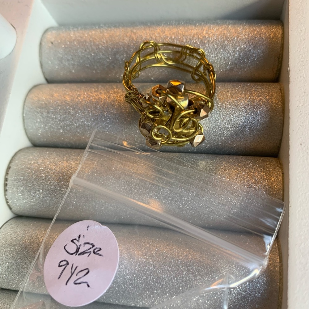 Gold lions mane ring